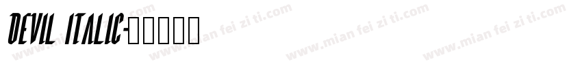 Devil Italic字体转换